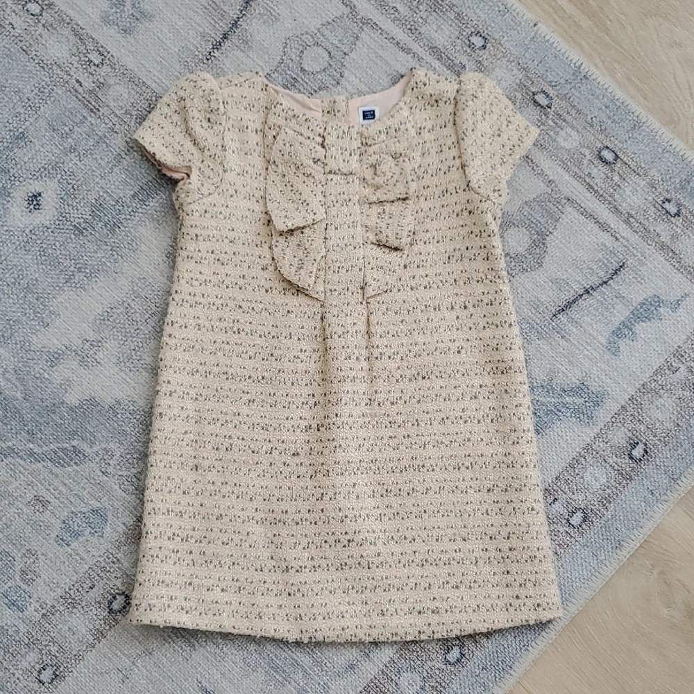 Janie and Jack Toddler Girls Boucle Ruffle Dress Sz3